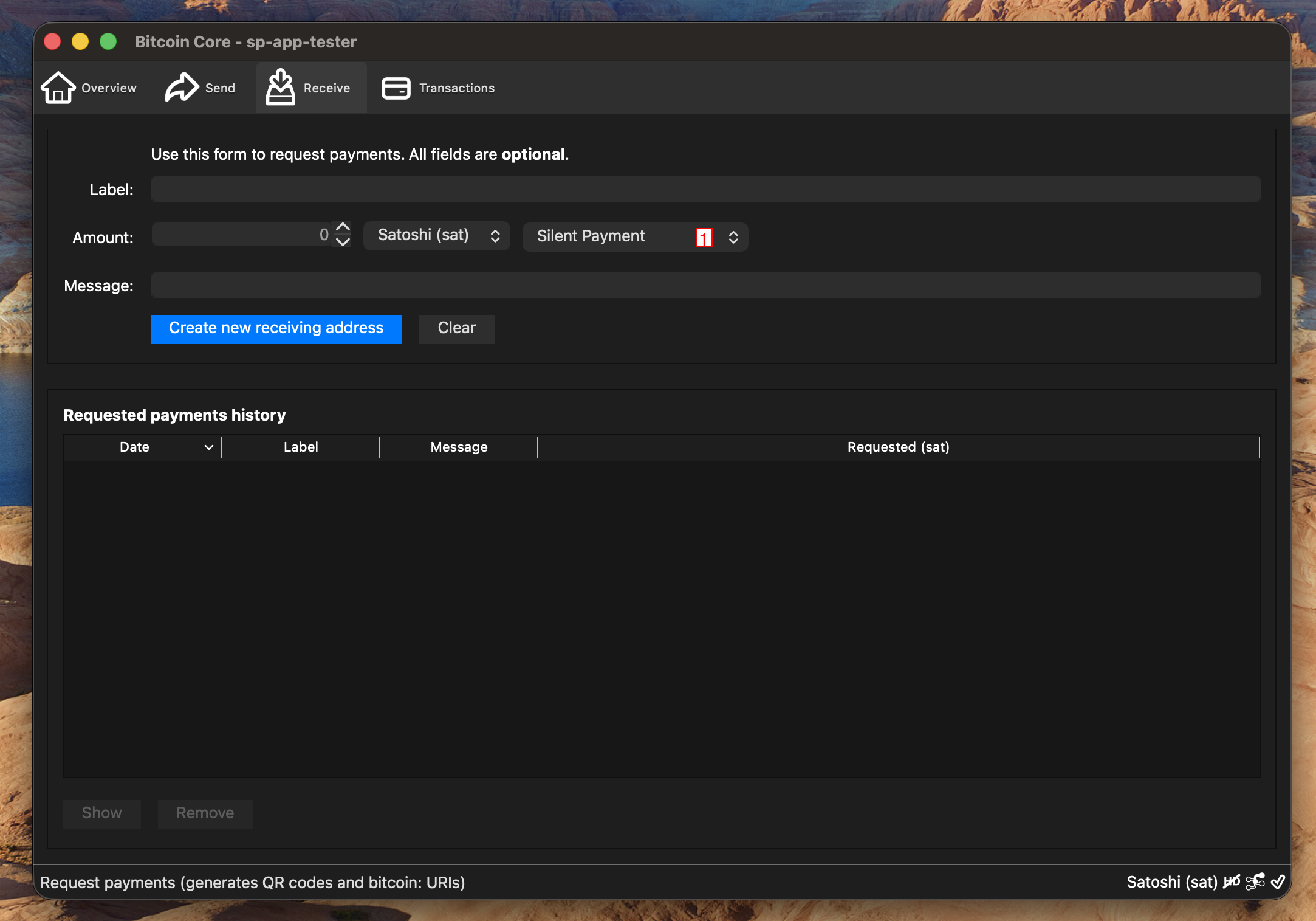 Make Silent Payment Request
