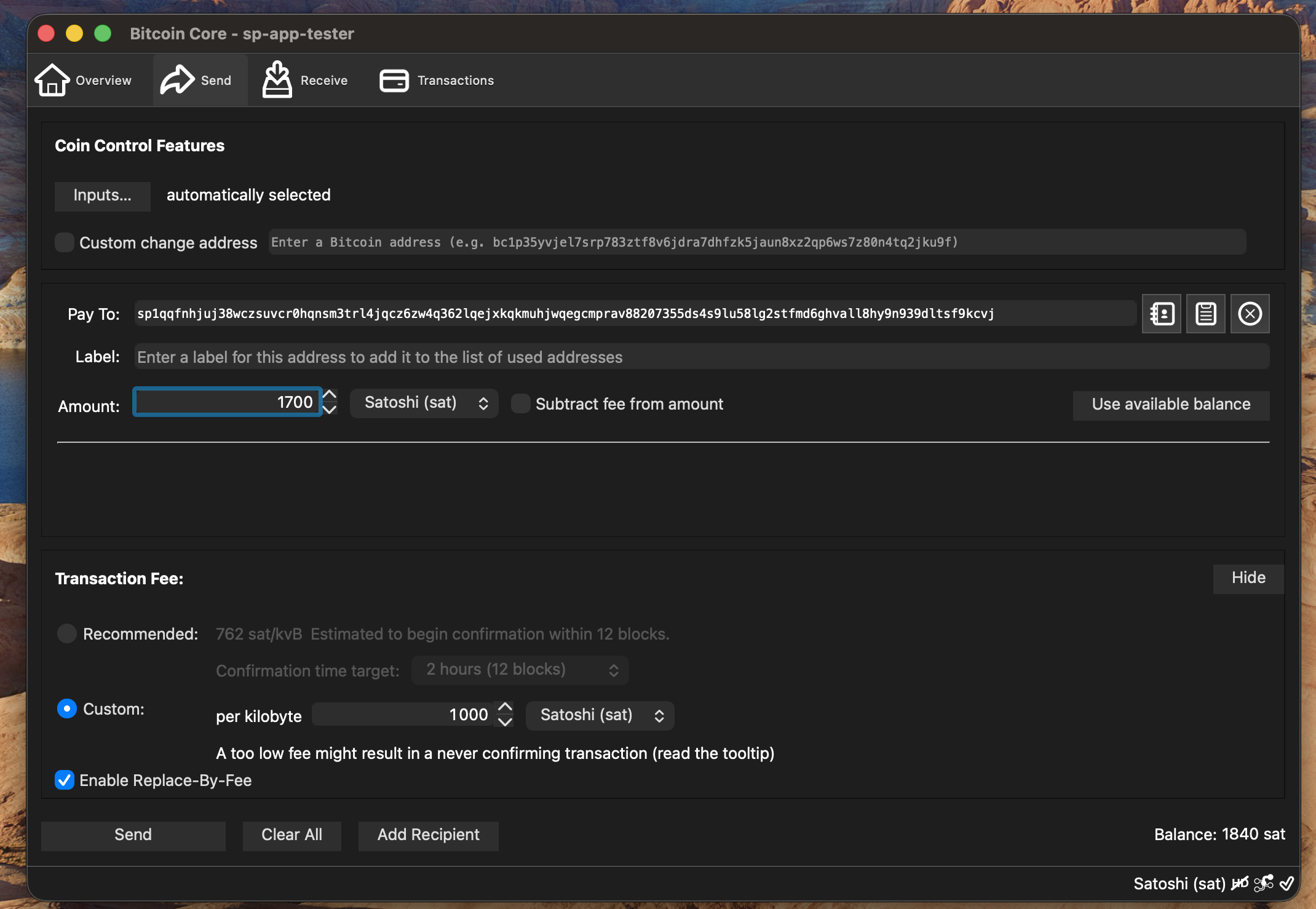 Enter Recipient Information