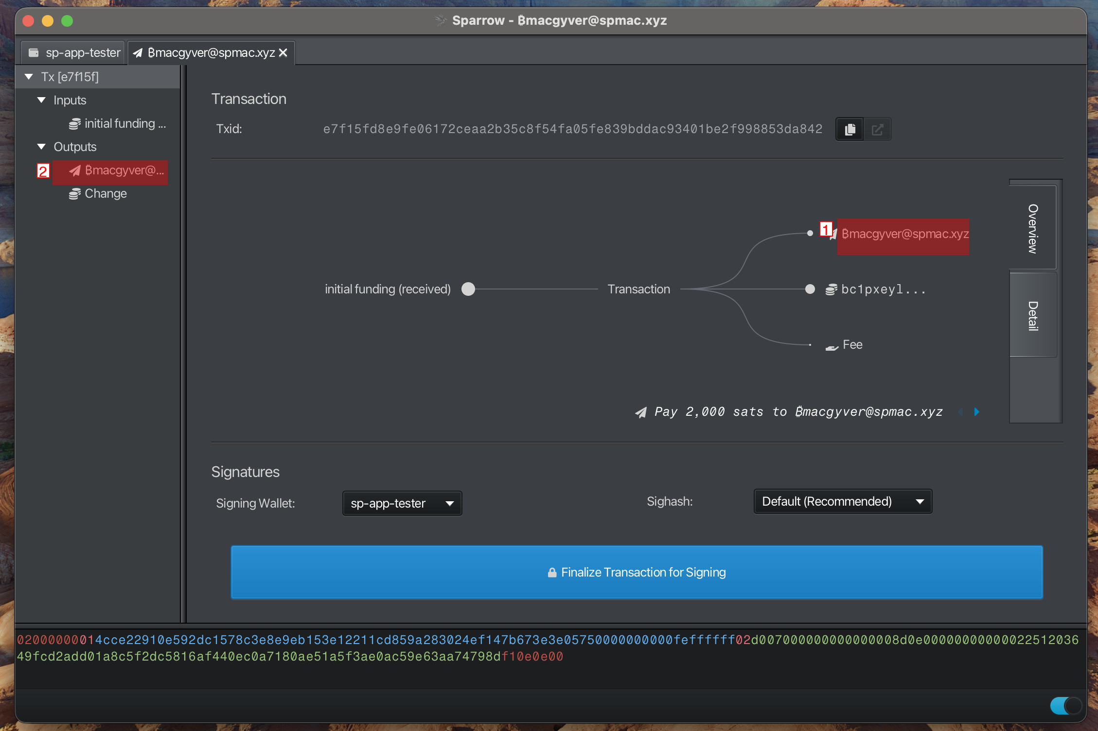 Finalize Transaction